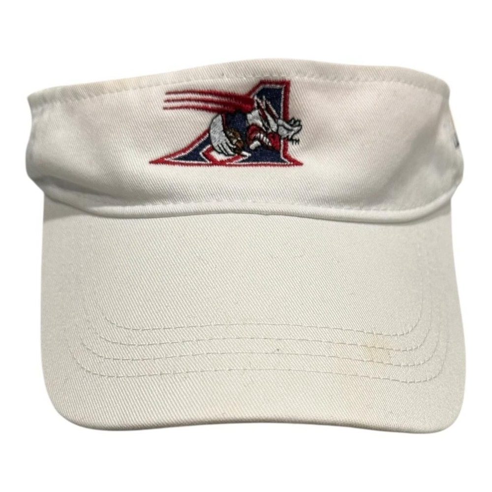 Montreal Alouettes VIA Rail Canada Hat Visor Strap Back Mens White Adjustable